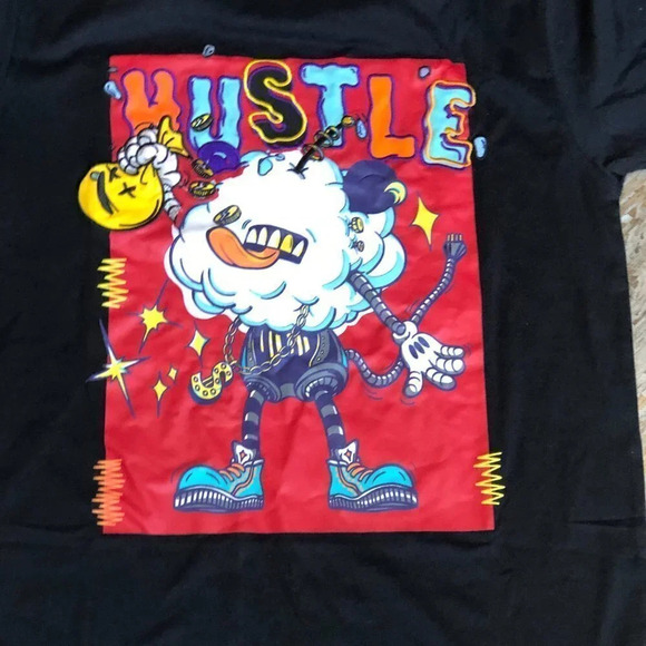Hustle Animation Embroidered Tee by Screenshots Medium - Picture 2 of 7